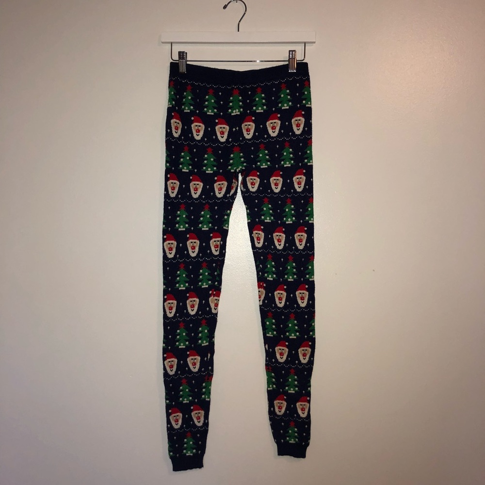 Forever21 Santa sweater leggings